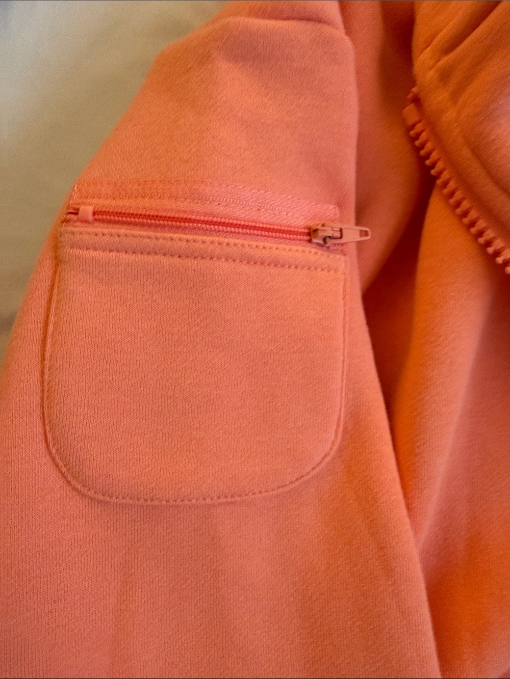 Women's Coral Zip-Up Hoodie - Picture 5 of 12